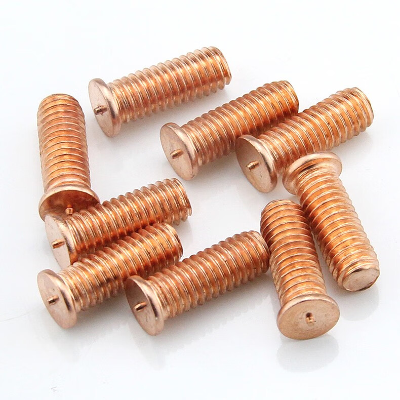 静璇镀紫铜焊接螺丝 焊接螺钉 点焊螺柱 植焊钉m8m10 m8*30【20只】