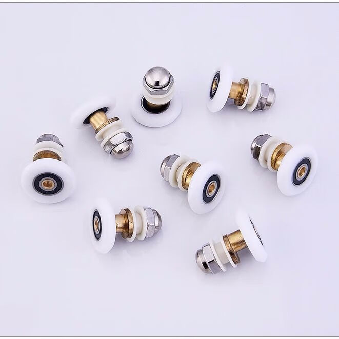 淋浴房滑轮老式圆弧浴室玻璃门移门滚轮上单轮偏心轮弧形浴房配件