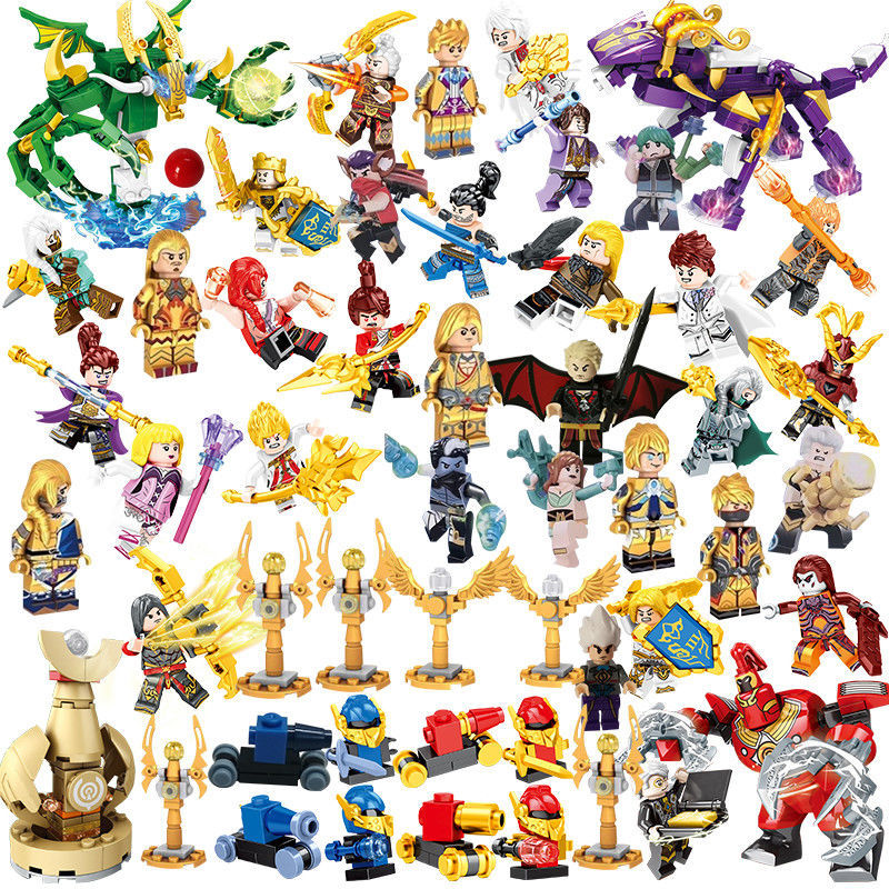 乐高lego者荣耀积木人仔人物拼装拼插组装玩具李白刘备男孩王者英雄48