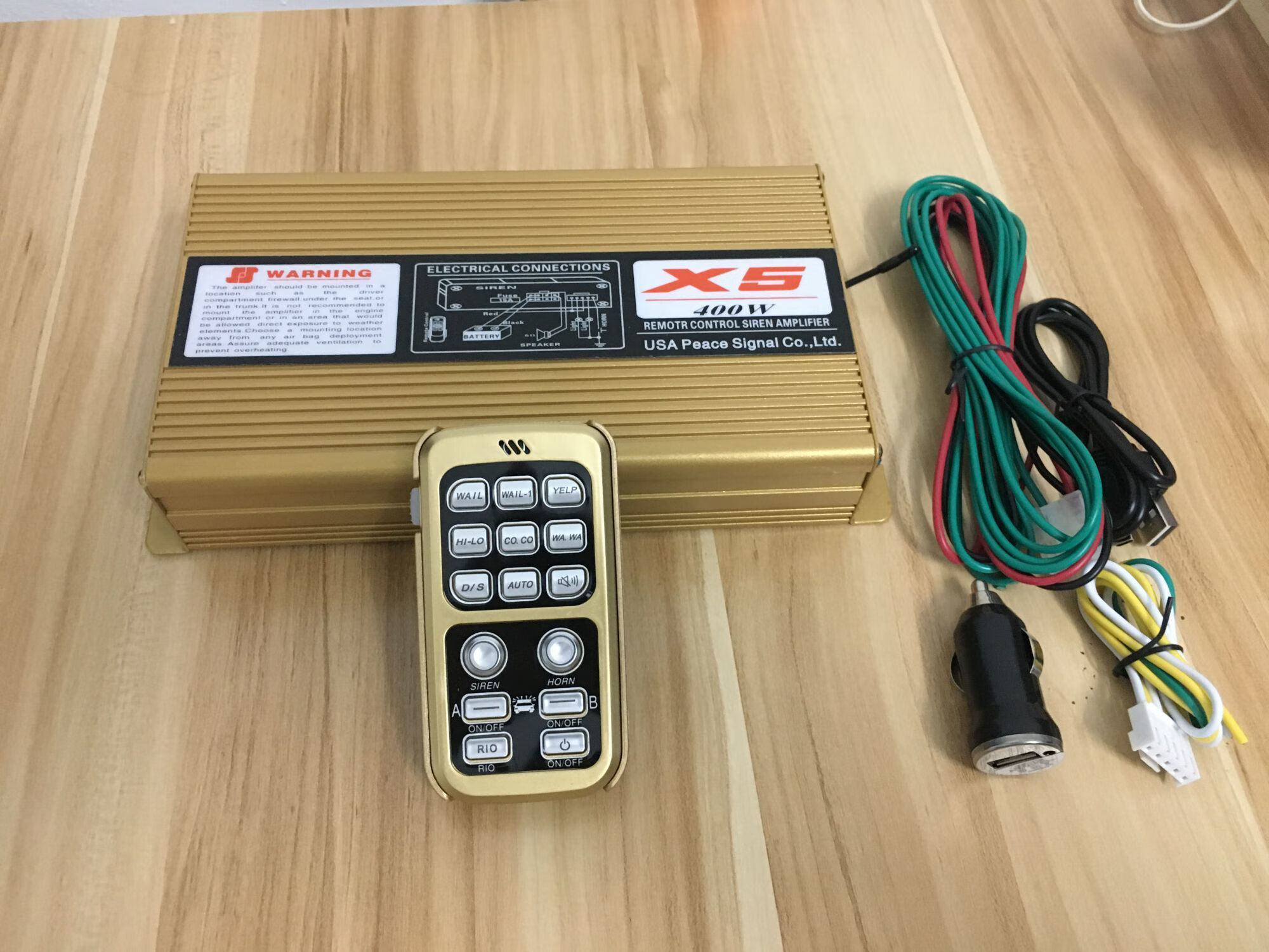 警报器 汽车警报器车载800w12v24v600w爆警笛开道无线喊话遥控大功率