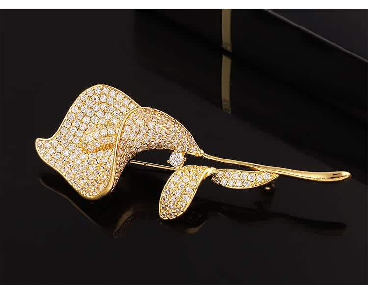 冠带胸针女士银杏叶胸花女简约丝巾扣西装围巾扣大别针饰品时尚韩版