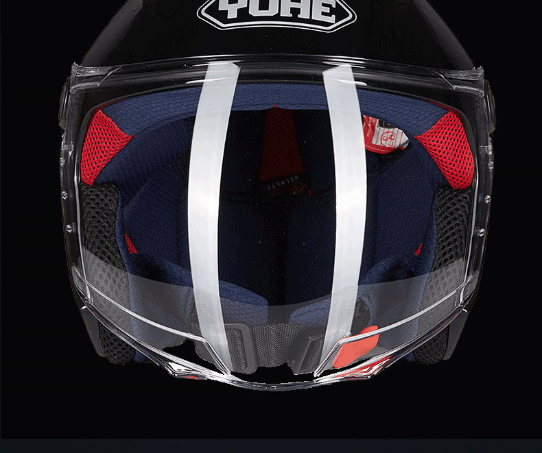 永恒yohe电动车头盔男女士电瓶车头盔踏板车半覆式轻便冬季保暖防风