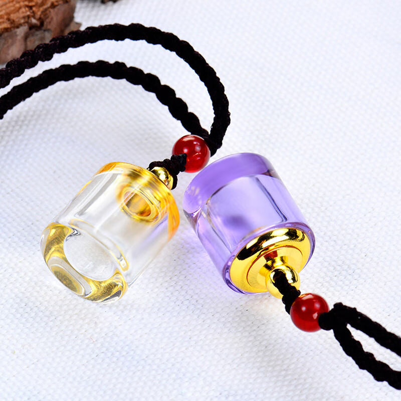 水晶瓶空心吊坠可打开装东西放护身符男女宝宝胎毛舍利嘎乌瓶项链