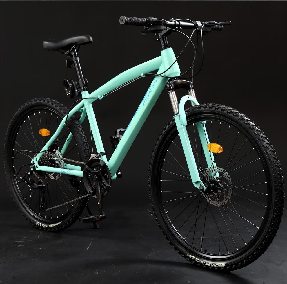 飞鸽(pigeon)山地自行车男女学生儿童单车碟刹减震27变速2426寸铝合金