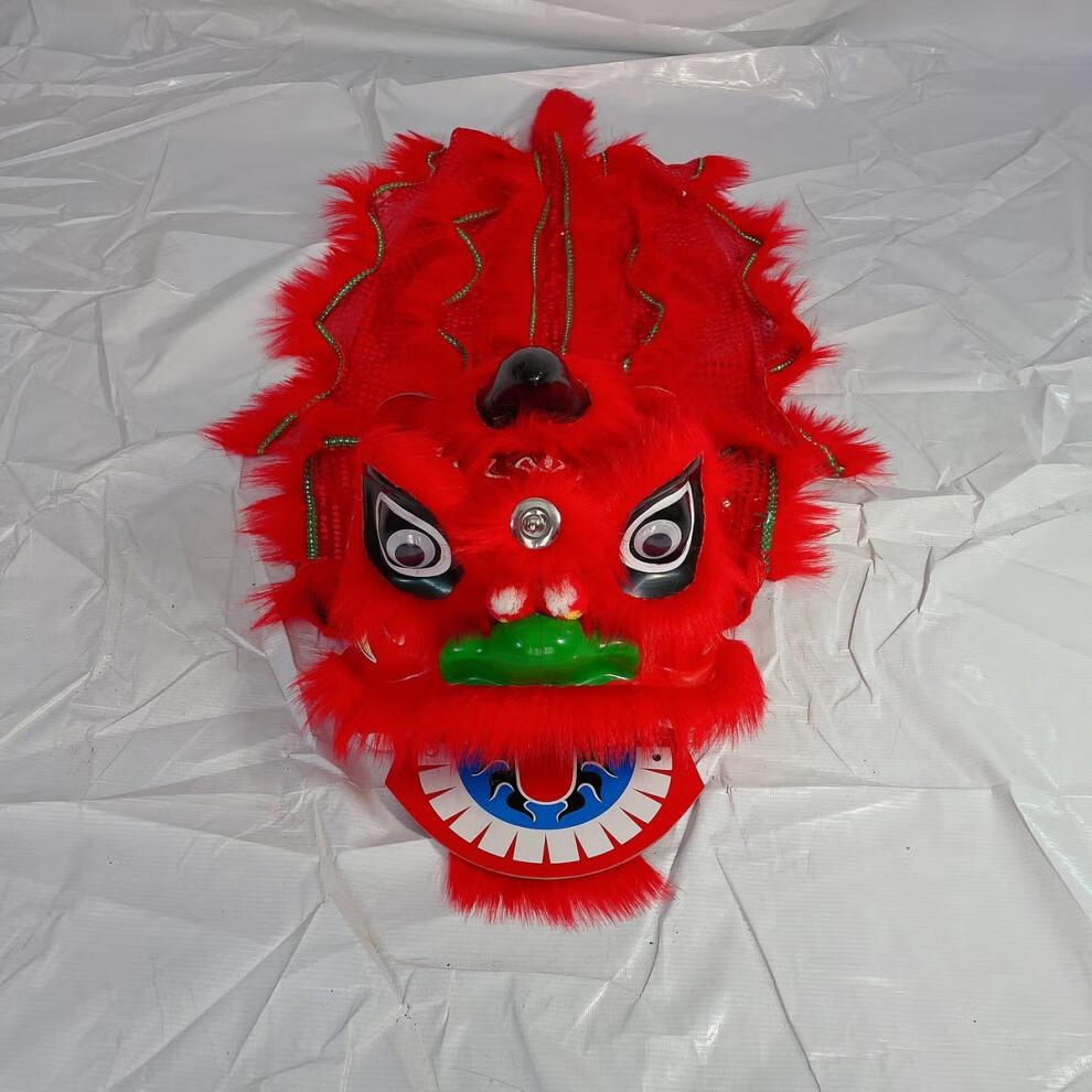 雄狮少年狮头 儿童舞狮子狮子头舞狮头醒狮套装小孩玩具舞狮道具整套