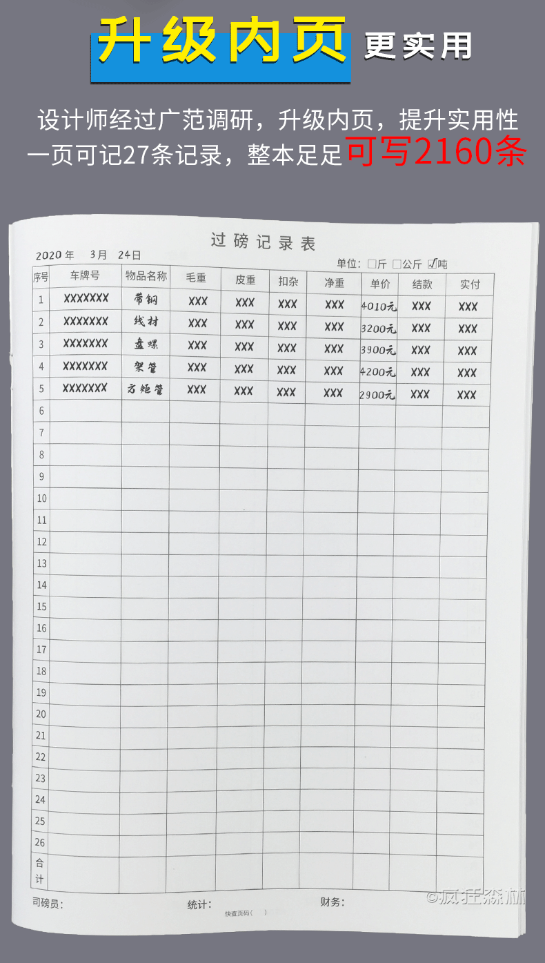 过磅表格制作教程图片