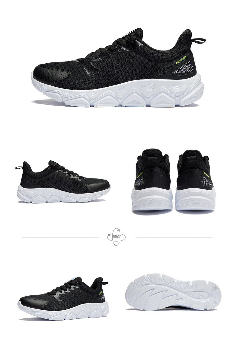 361度运动鞋男秋冬季邦弹科技网面软底青少年跑步鞋