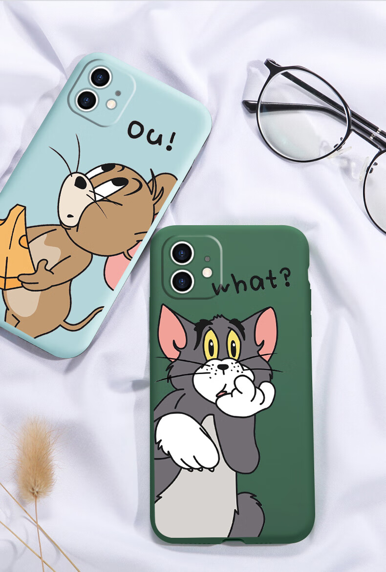 orphie 猫和老鼠iphone11手机壳全包镜头苹果11pro保护壳液态硅胶