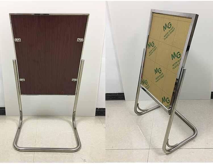 酒店l脚指示牌 立式 不锈钢 海报架子 水牌广告牌展示架落地水牌酒店