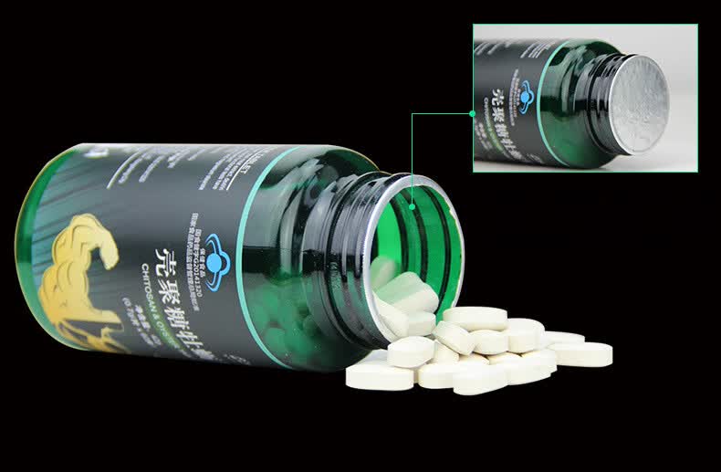 壳聚糖牡蛎片60片瓶蓝帽保健品口服增强免疫力男性07g片60片1瓶