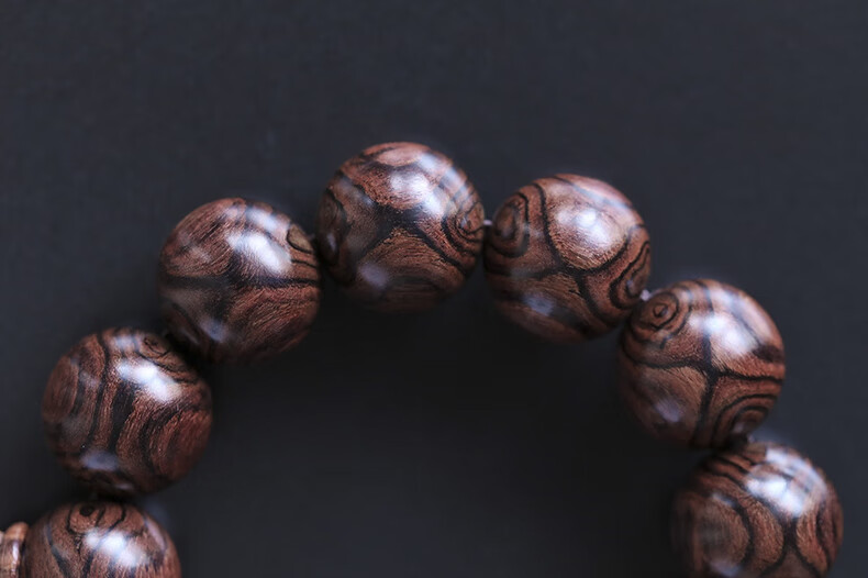 0 老料鬼脸鬼眼油梨老料佛珠手链男女情侣款念珠 海南黄花梨25mm10颗