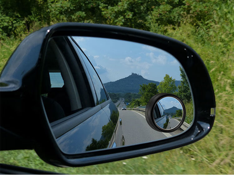 高清扫盲镜汽车后视镜小圆镜扫盲镜360度旋转车载车内装饰品 豪华边框