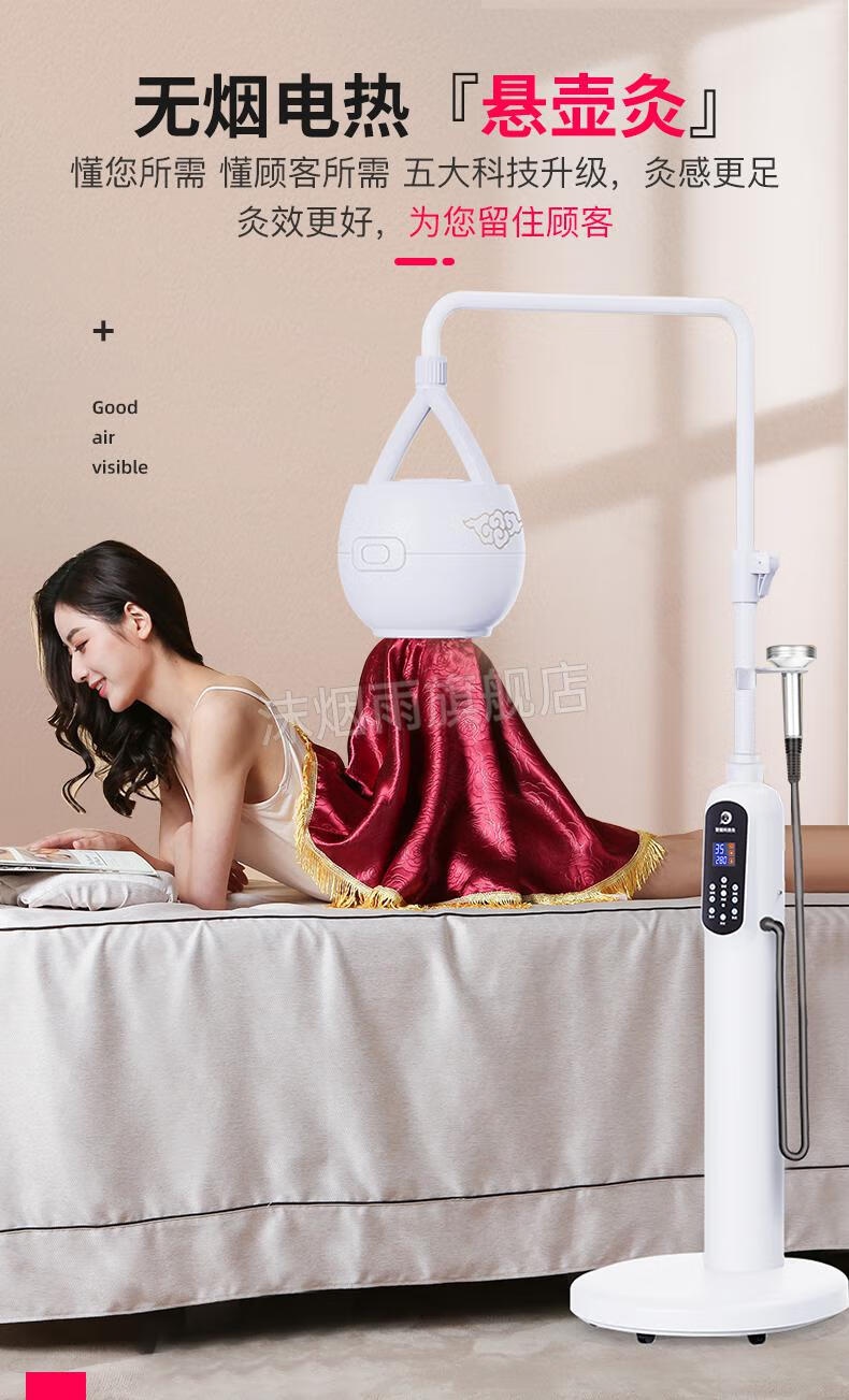 中艾国艾炙仪艾灸熏蒸仪家用艾灸仪器艾绒美容院专用悬灸无烟艾灸器具