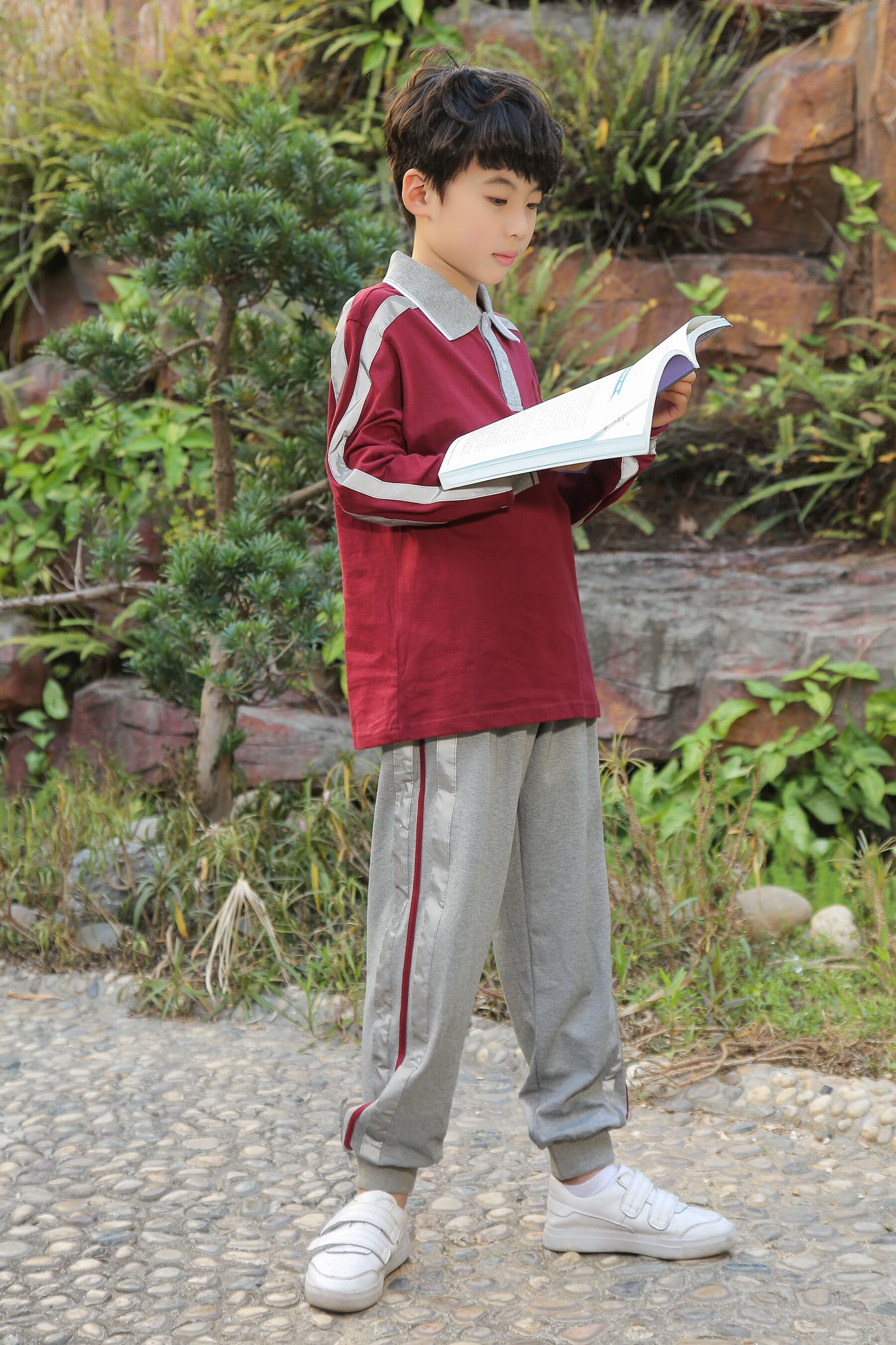 东莞市凤岗镇小学生统一校服春秋季运动男女长袖上衣薄款长裤套装 秋