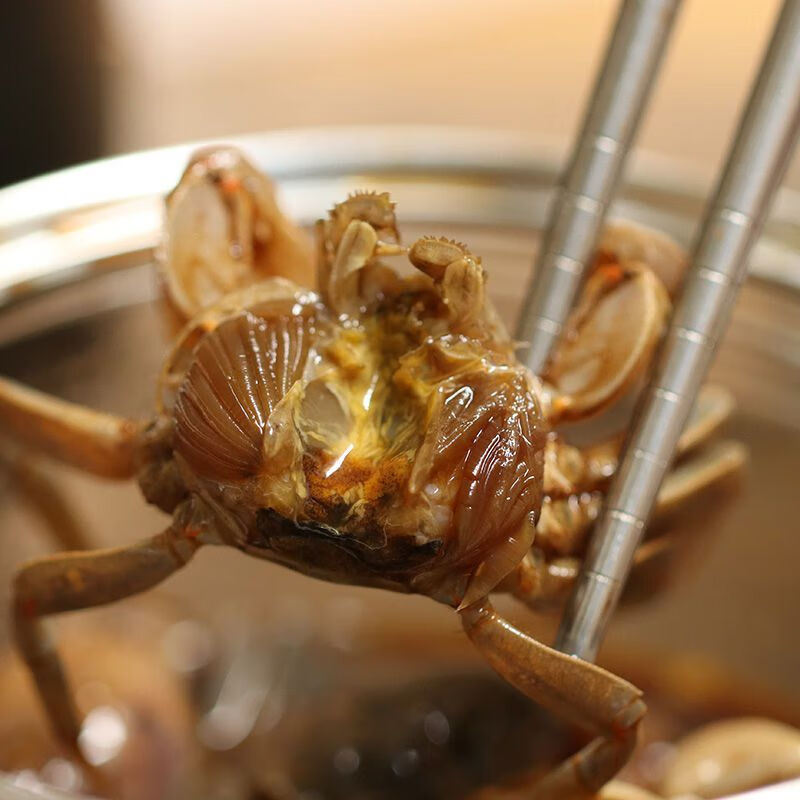 虎鋼饞寧波特產醉白玉蟹醉蟹生嗆蟹 鮮活醃製發財蟹即食罐裝海鮮醉