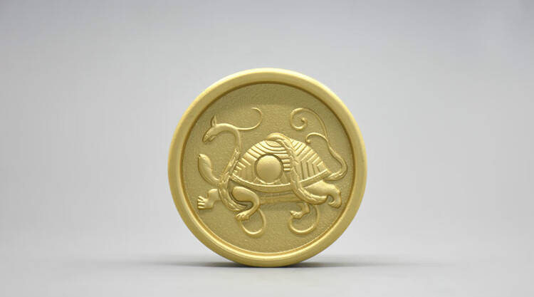 黄铜镇纸四大神兽书法镇尺文房四宝创意压圆形摆件sn7438大号朱雀圆