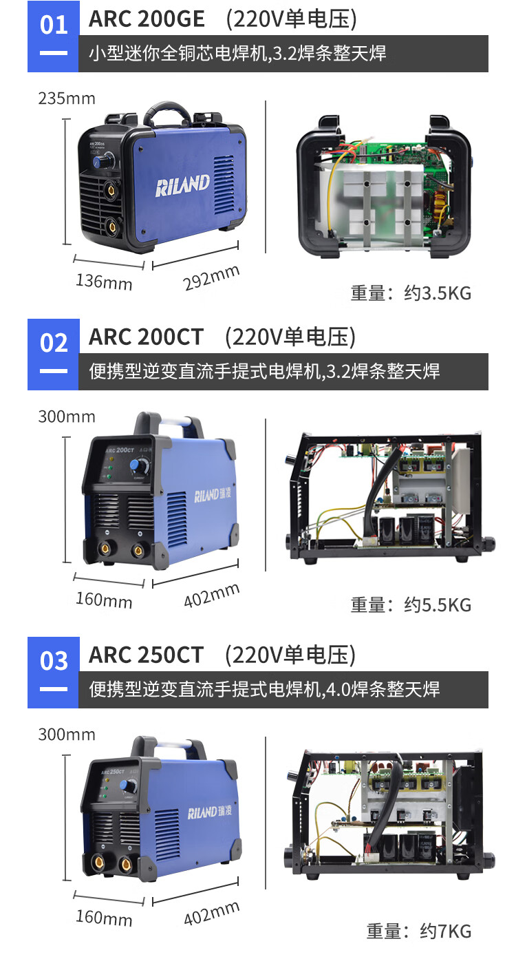 瑞凌電焊機arc200ge升級款arc200ct250ct家用小型全銅直流220v電arc