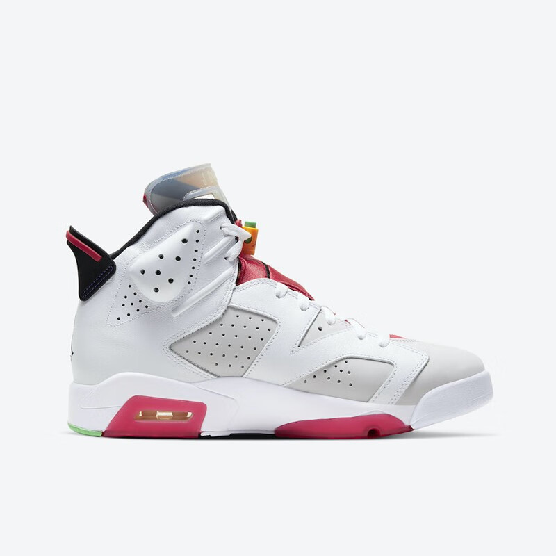 耐克nike air jordan 6 hare aj女款白红彩蛋兔八哥篮球鞋 384665-062