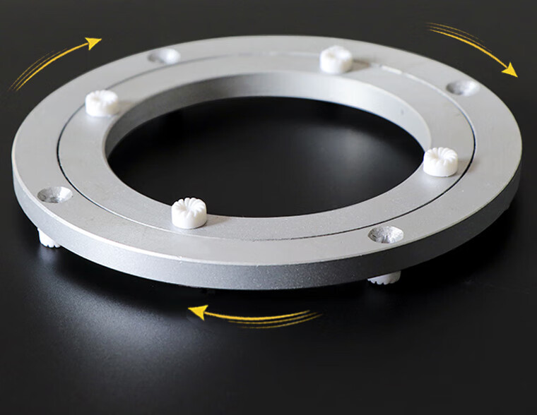 餐桌转盘底座铝合金轴承转圈大理石实木圆桌玻璃桌子旋转轨道家用加厚