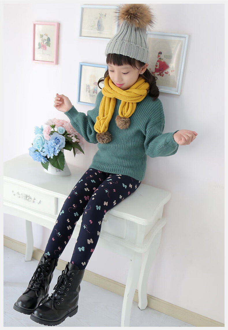 迪士尼5-12岁女孩穿的裤子女童打底裤春秋薄款宝宝洋气秋季儿童外穿