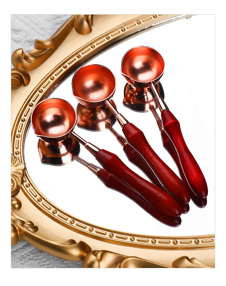 强聪(qiangcong) 强聪火漆勺实木合金小勺火漆加热工具搭配熔炉复古