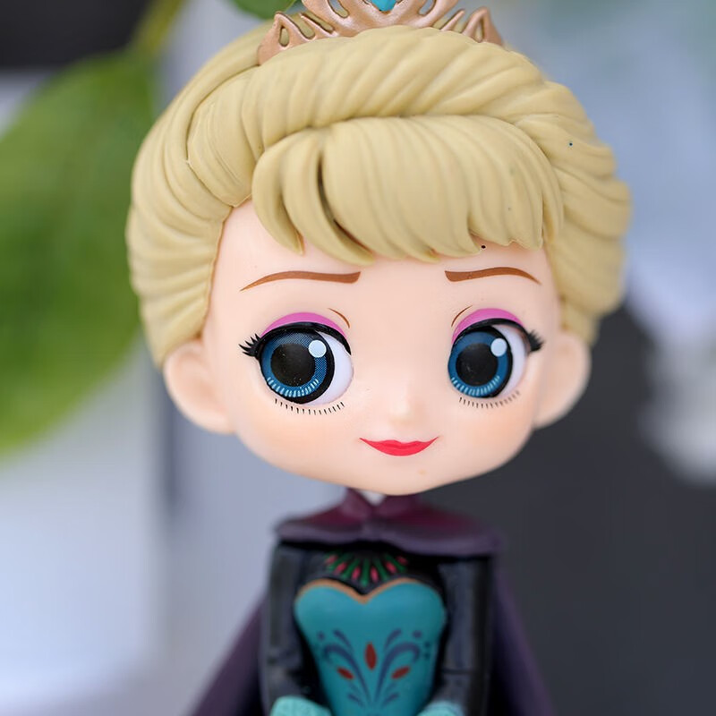 迪士尼q版冰雪奇缘爱莎艾莎公主安娜elsa模型礼物摆件艾莎袋装