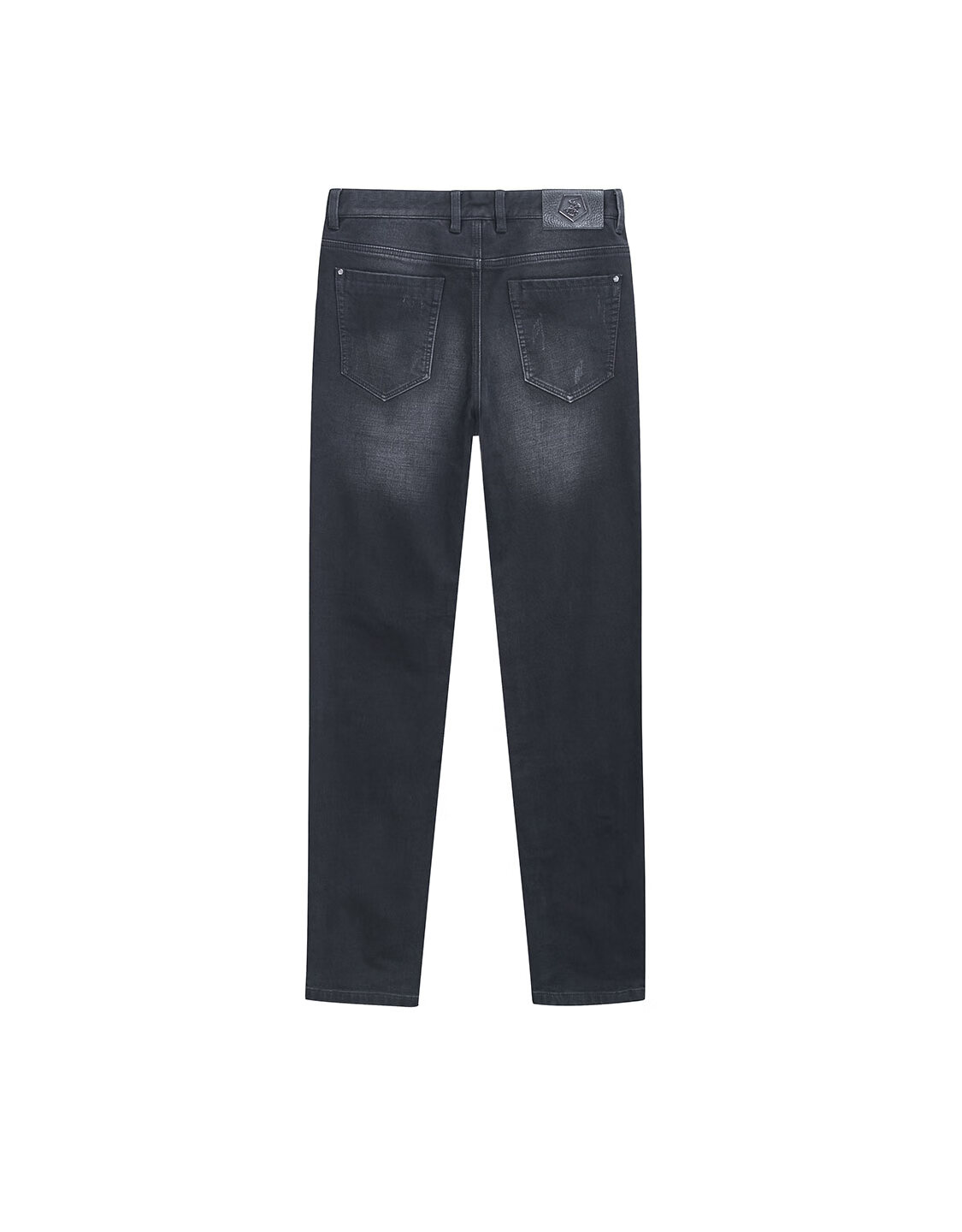 比华利保罗秋冬季黑色牛仔裤男士宽松时尚弹力修身直筒休闲长裤黑灰色