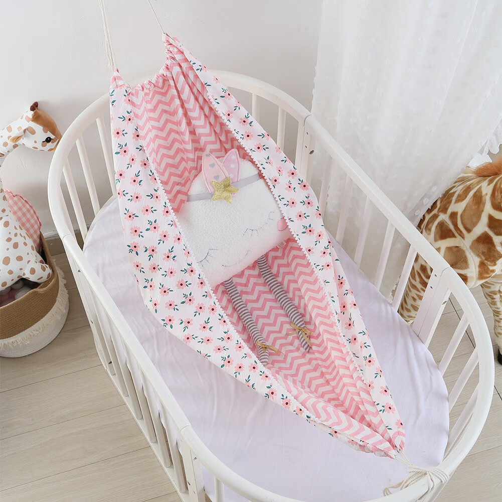 婴儿提篮婴儿哄睡吊床摇篮室内包裹式宝宝秋千家用布袋小孩睡觉吊篮免