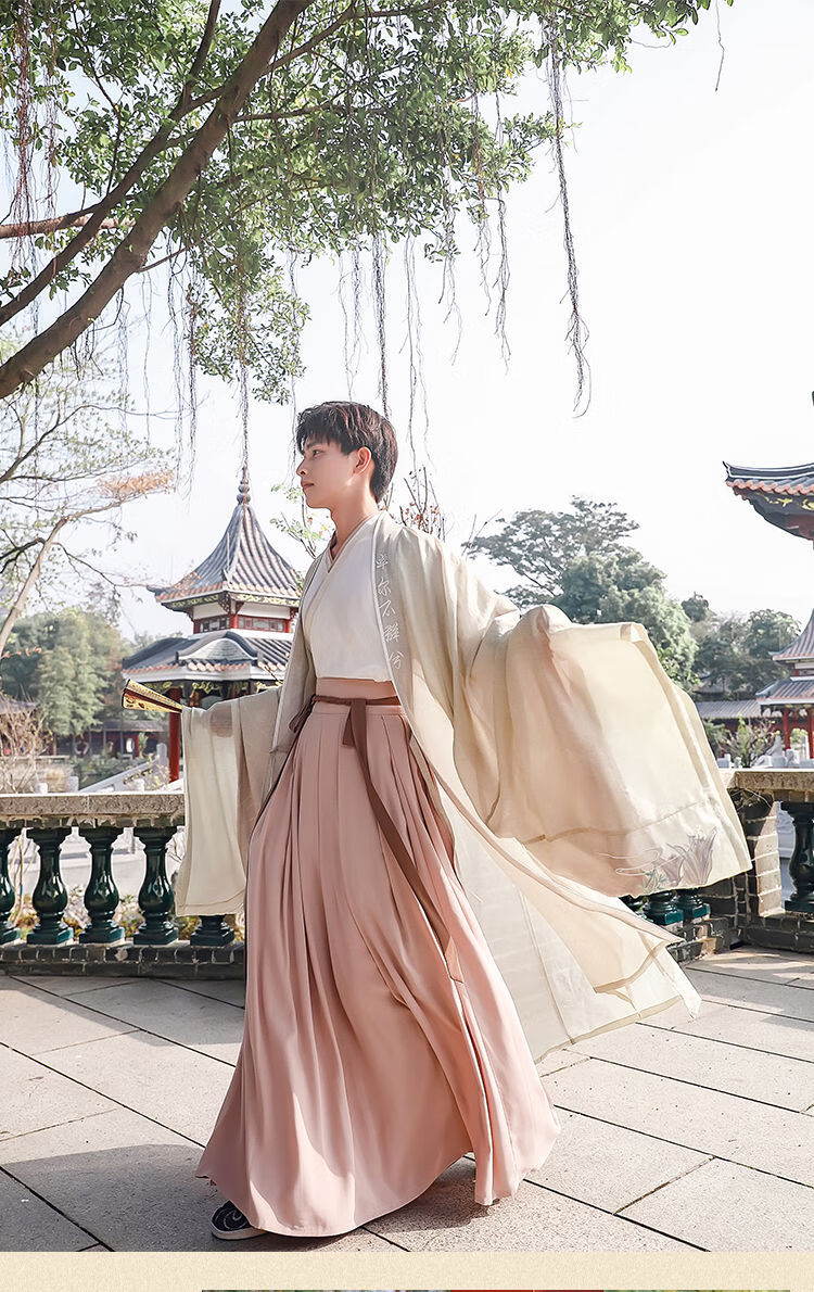 男装 唐装/汉服 妙可缇 汉古乐府男生汉服古风男士仙气飘逸大袖套装抖