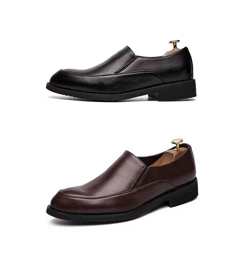 支持国产国货精品潮流男士发型师小皮鞋休闲尖头一脚蹬懒人鞋夜场百搭