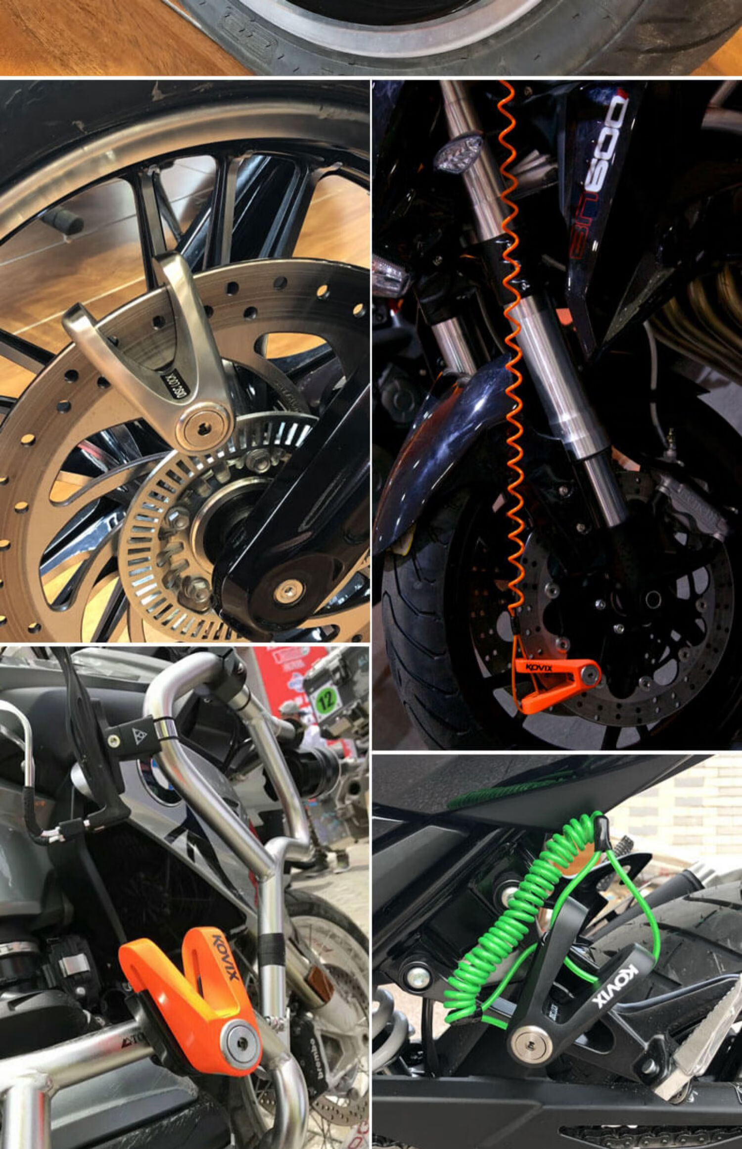 kovix摩托车锁碟锁碟刹锁机车防盗锁不锈钢碟盘锁防剪防撬 kvc2黑色