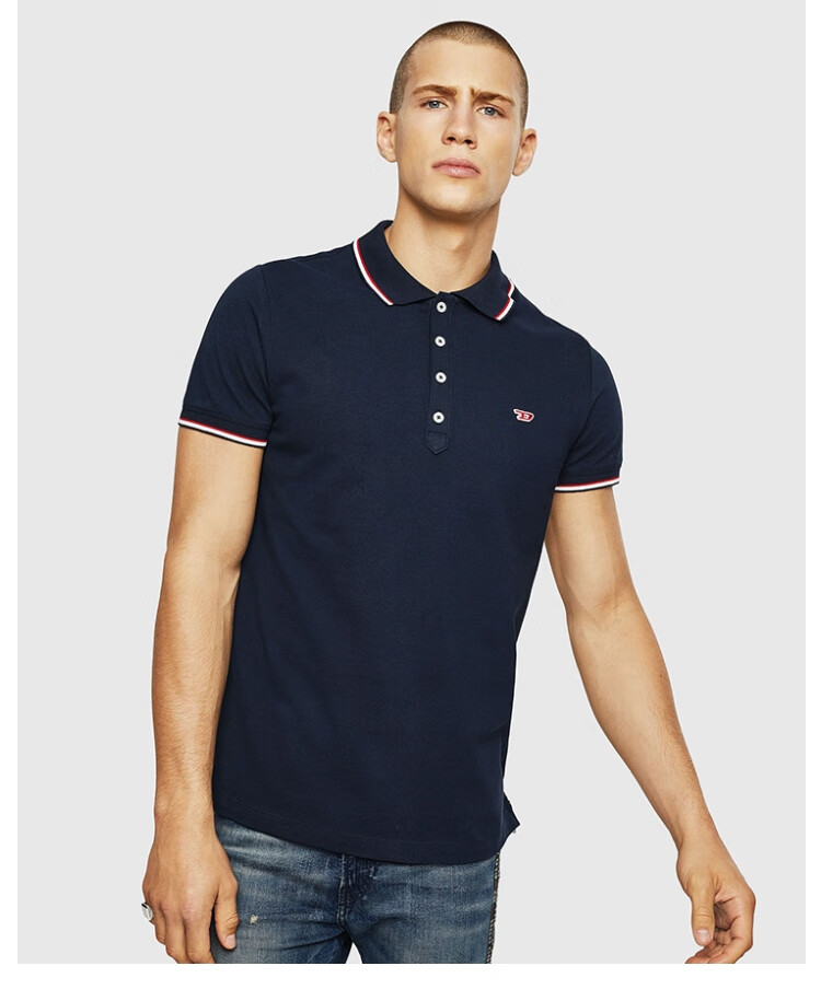 diesel迪赛经典款男士简约休闲polo衫短袖上衣00sw7c0mxza100m