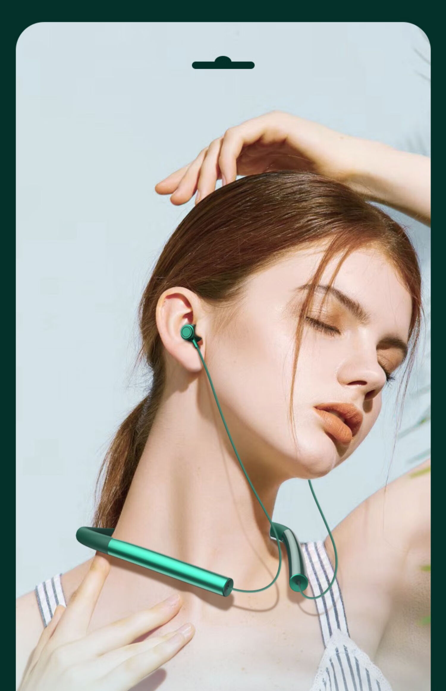 适用huawei/华为无线蓝牙耳机挂脖式运动型跑步入耳项圈颈挂头戴式p40