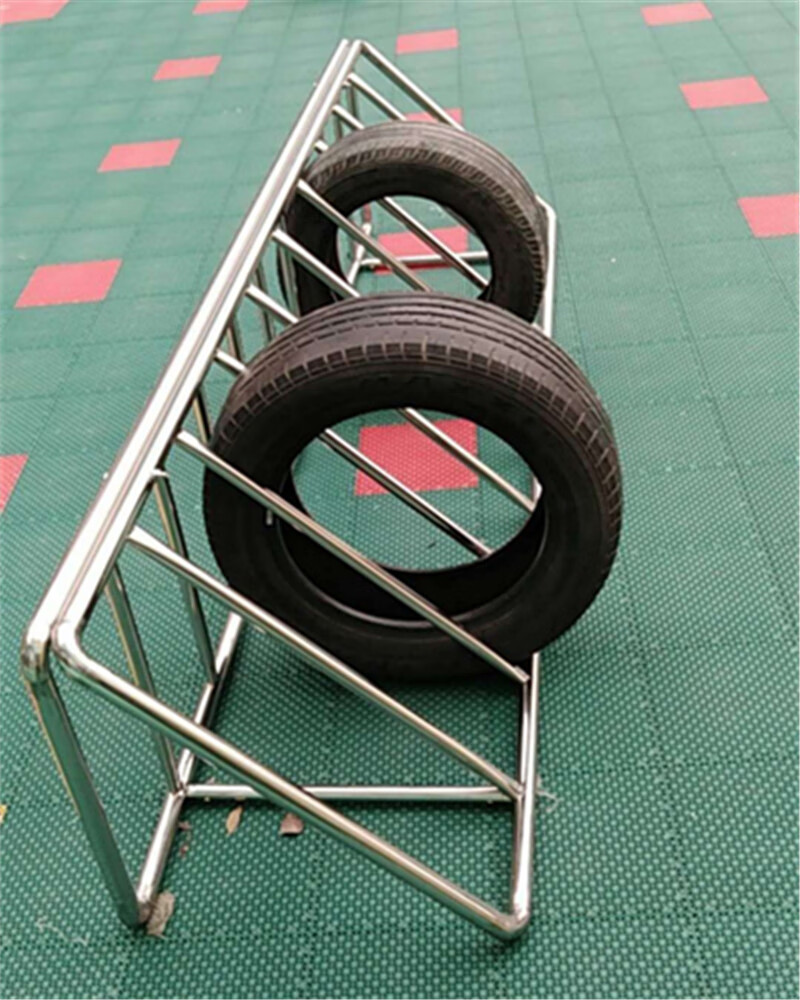 本果幼儿园不锈钢多功能轮胎架彩色轮胎收纳架玩具放置架加粗10组