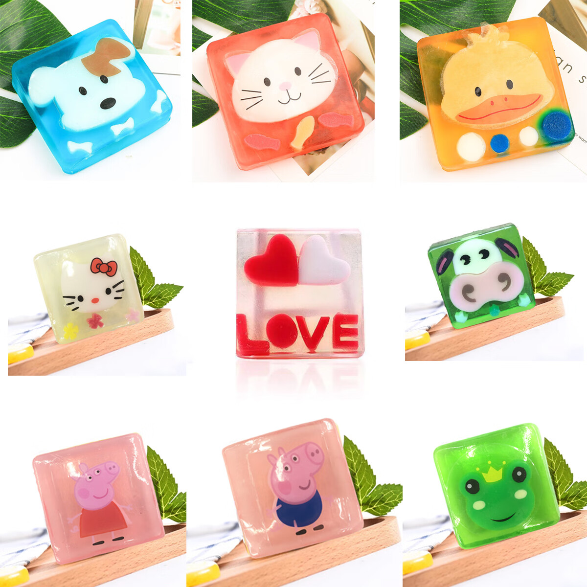 手工儿童卡通造型香皂可爱创意洗脸洗手洗澡沐浴肥皂天然精油皂小猪