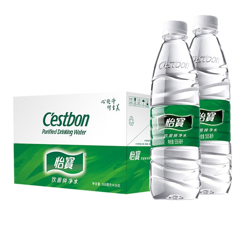 怡宝纯净水家庭装纯净水350ml24瓶整箱