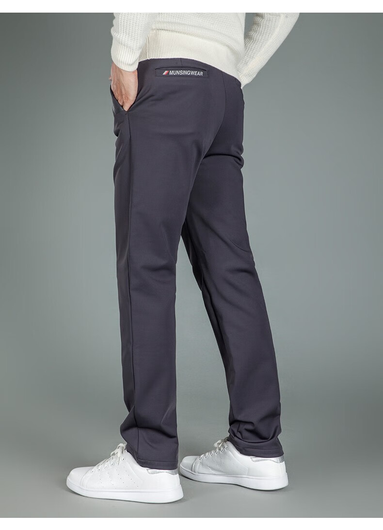 万星威munsingwear高尔夫裤子男侧腰弹力腰围修身长裤防风加绒保暖