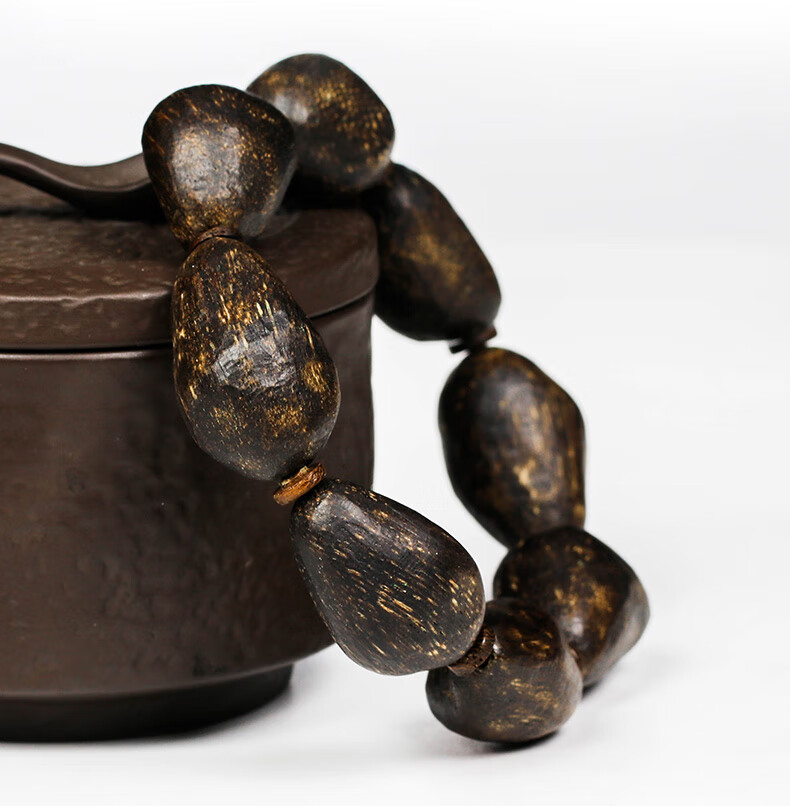 陶木缘达拉干沉香沉水手串黑油正宗老料佛珠男女款文玩手链达拉干沉香