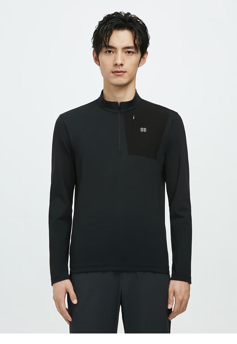 【kolon sport男士微拉绒半拉链长袖t恤】kolon sport/可隆长袖 男子