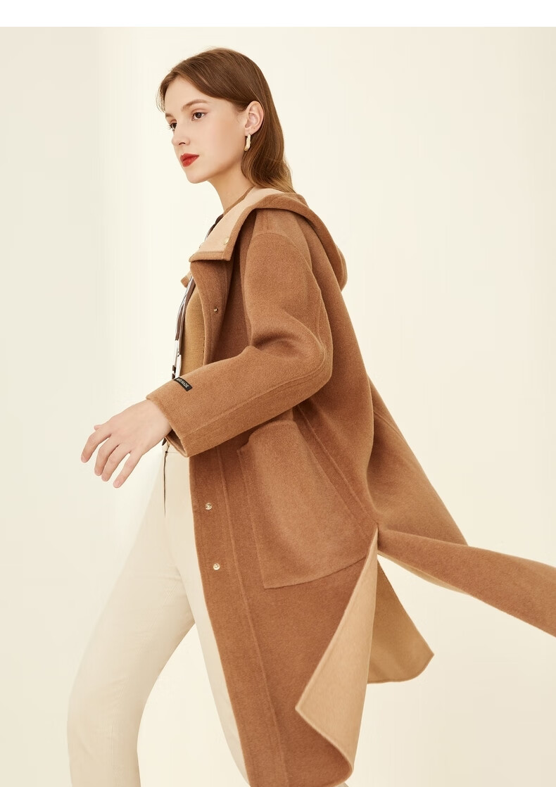 scofield 女装大衣女早秋季英伦风中长款 风衣外套绵羊毛纯色简约韩版