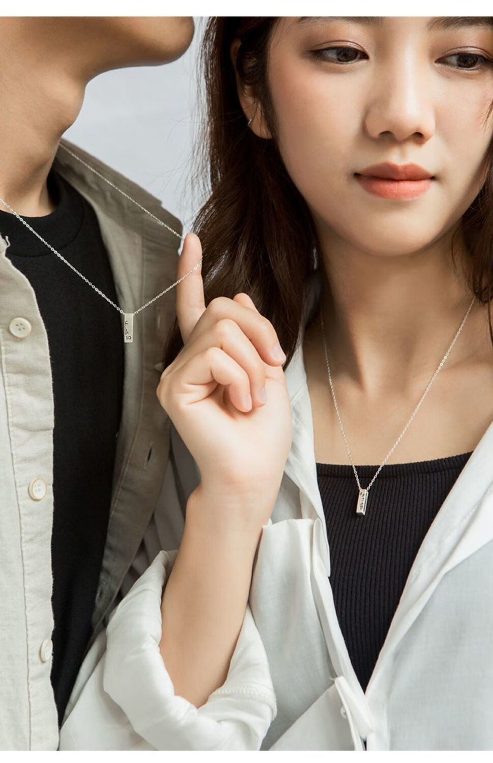 bejust情侣项链许愿石学生一对磁性相吸男女定情信物一对二人闺蜜礼物