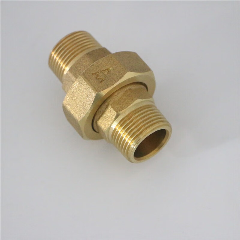 埃美柯黄铜螺纹连接配件外丝活接661加厚外牙水管正活接头等径国标 1.