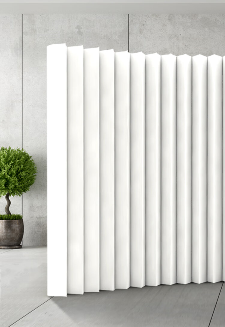 风琴纸墙创意白色折叠屏风隔断风琴纸墙展厅活动伸缩高隔断墙移动挡板