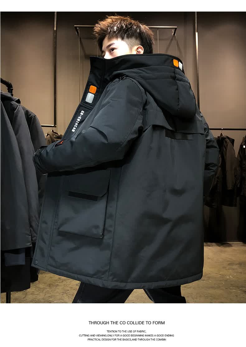 男款品牌冬季冬装长款潮牌冬季秋季男生显高男式外套男kn5500迷彩3xl