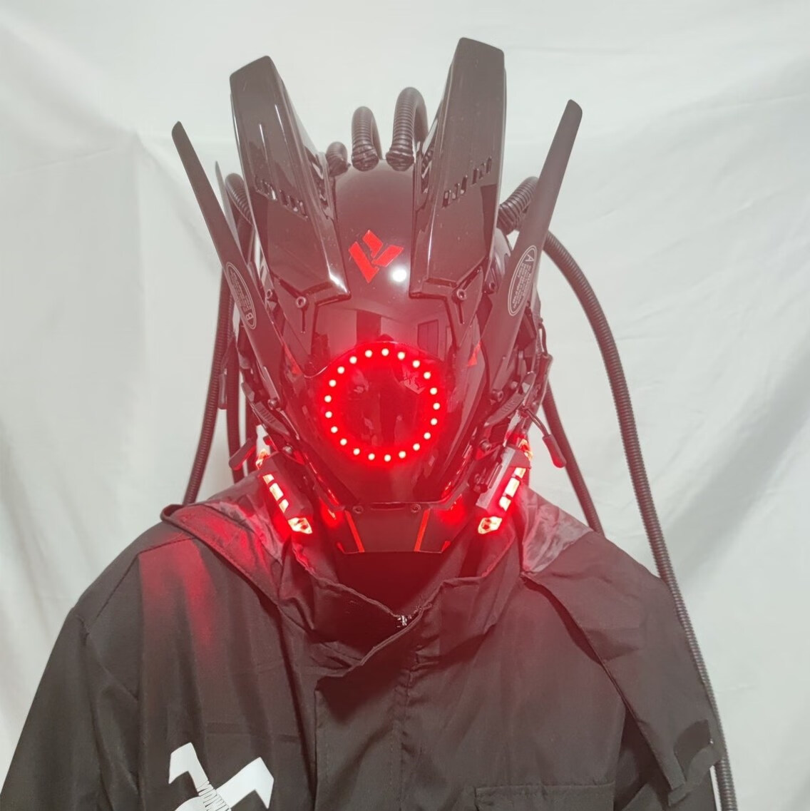 西克里朋克面具头盔机能同款赛博朋克面具头备 头套朋克机能风头盔