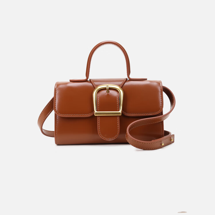 saralee品牌小众包包牛皮女新款复古医生包真皮单肩斜挎手提包潮小号