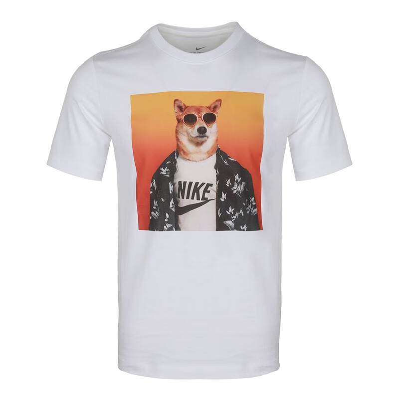 nike耐克短袖男装2020夏季新款柴犬印花潮流狗头t恤运动宽松舒适透气