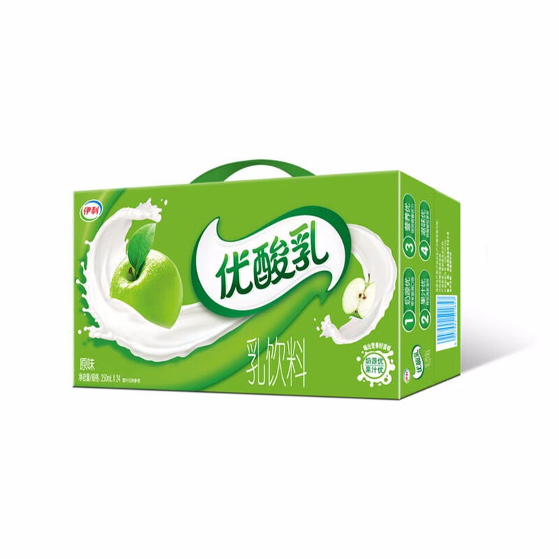 伊利优酸乳250ml18盒多口味混合酸甜苹果原味草莓ad钙奶蓝莓新品冰糖