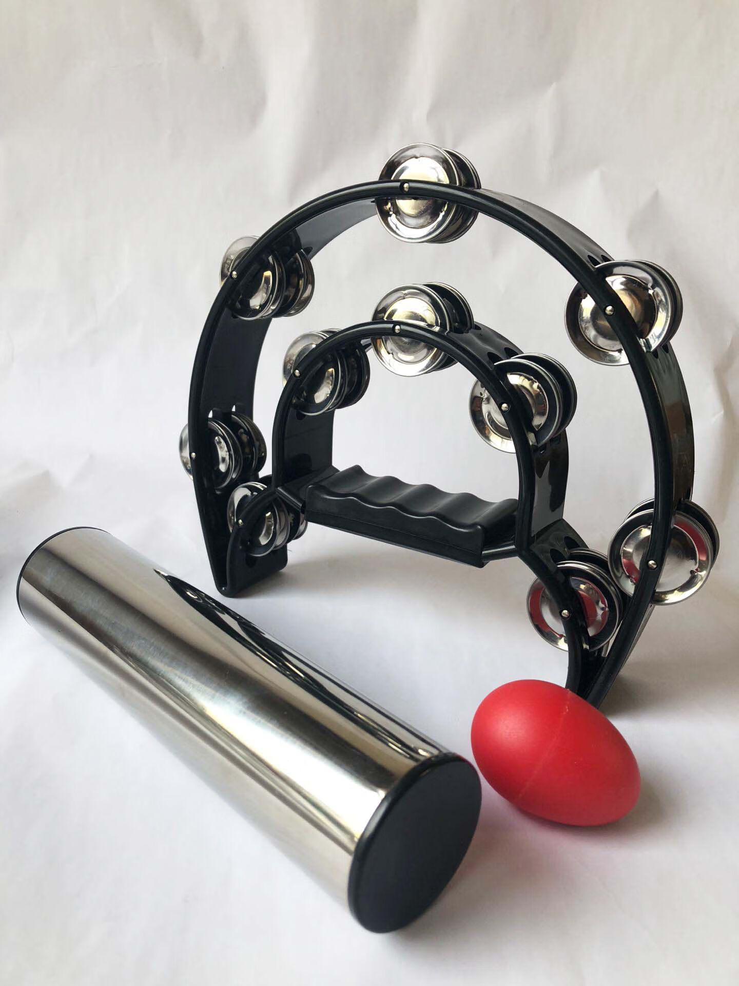 乐器金属砂筒正品不锈钢铁沙筒专业,乐队沙锤伴奏 铃鼓 绿色铃圈 大沙