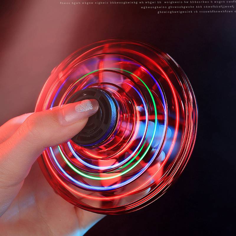 会飞的陀螺 指尖陀螺黑科技玩具飞行高级旋转儿童球发光磁悬浮手指会
